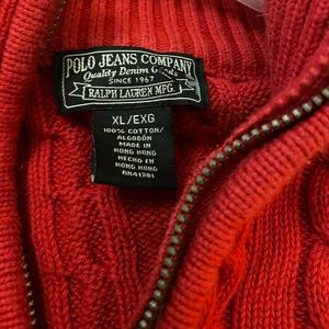 Beautiful Red polo ribbed sweater